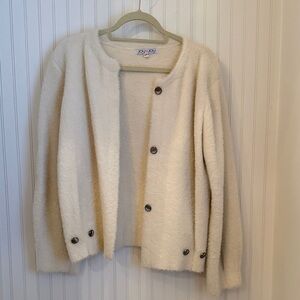 Cream Button-Up Cardigan